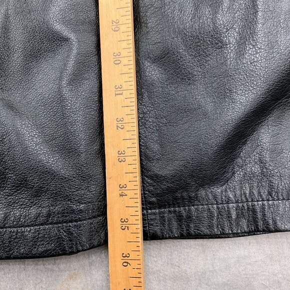 Wilsons M. Julian Jacket Men Large 48 Black Leather Zip Thinsulate Ultra 90s VTG - Picture 8 of 12